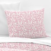 Rounded Rectangle - Pink on White