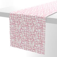 Rounded Rectangle - Pink on White