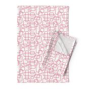 Rounded Rectangle - Pink on White