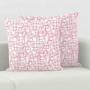 Rounded Rectangle - Pink on White