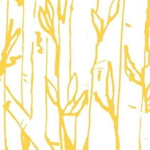 Bamboo forest in golden yellow