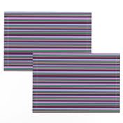 BNS2 -  Narrow Variegated Crosswise Stripes in Olive Green - Lilac - Burgundy - Purple