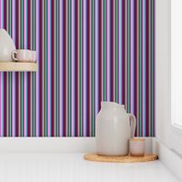 BNS2 - Narrow Variegated Stripes in Turquoise - Olive Green - Lilac - Burgundy - Purple