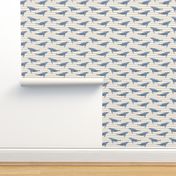 whale ocean animal whales nautical fabric stripe tan