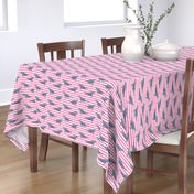 whale ocean animal whales nautical fabric stripe pink