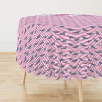 whale ocean animal whales nautical fabric stripe pink