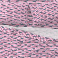 whale ocean animal whales nautical fabric stripe pink