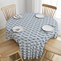 whale ocean animal whales nautical fabric stripe blue