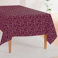 Rounded Rectangles - White on Aggie Maroon