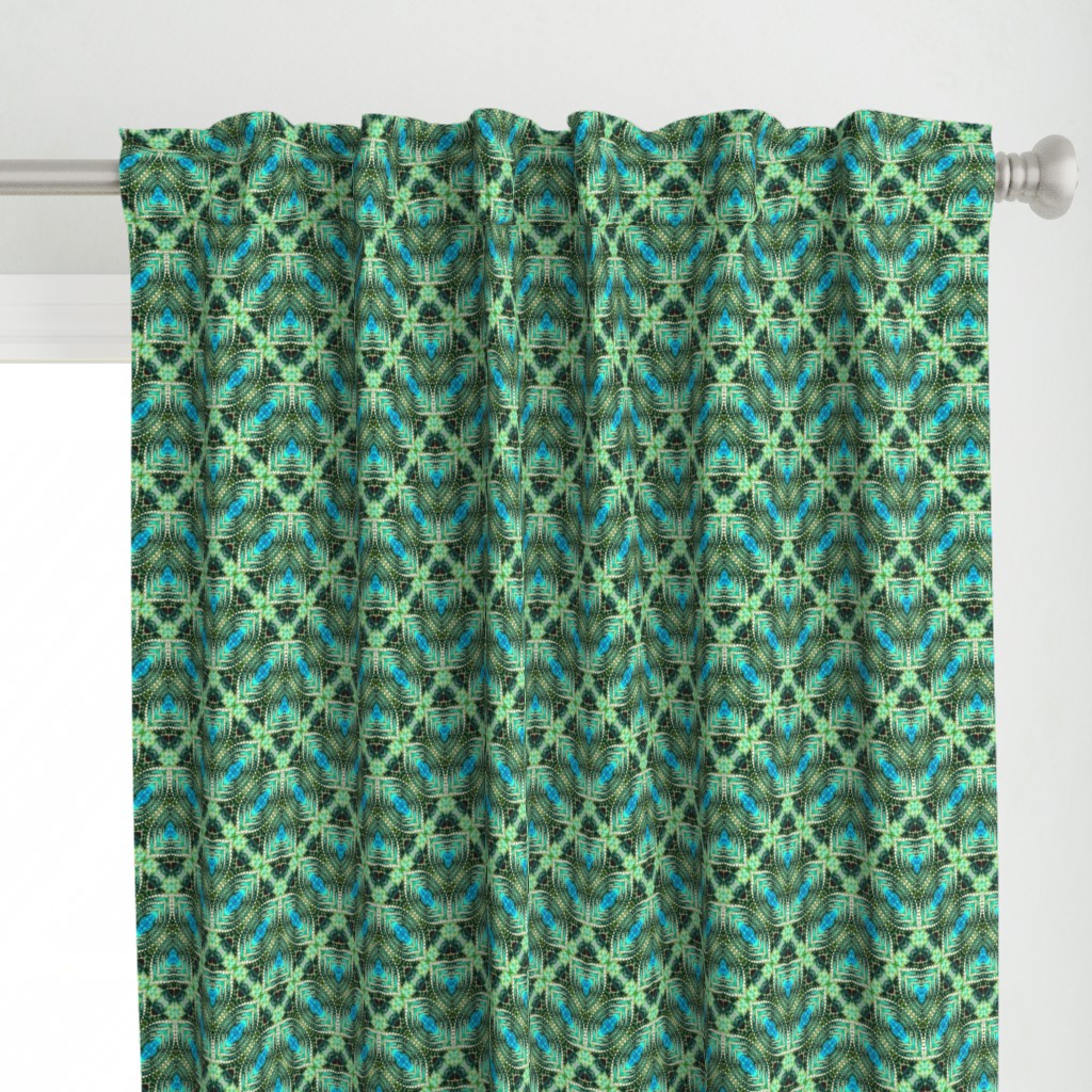 Teal Scalloped Zigzags