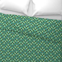 Teal Scalloped Zigzags