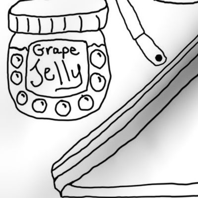 Peanut Butter & Jelly Coloring Page
