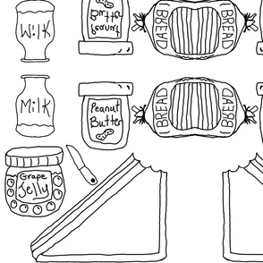 Peanut Butter & Jelly Coloring Page