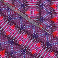 East Indian Stitches in Red