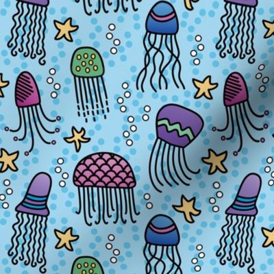 Jellyfish doodle party