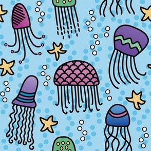 Jellyfish doodle party