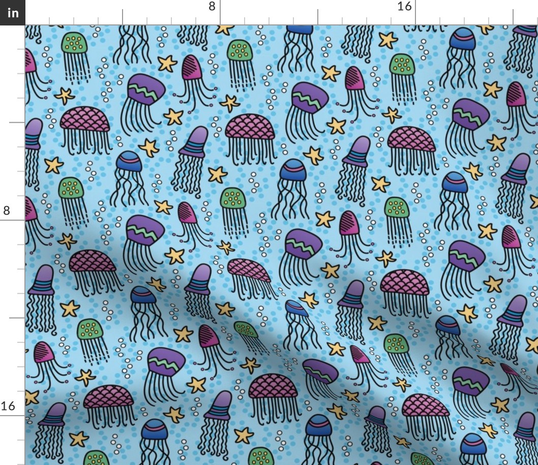 Jellyfish doodle party