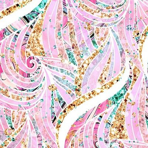 Pink Glitter Sea Swirl