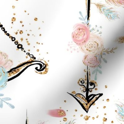 Boho Floral Arrows Rotated