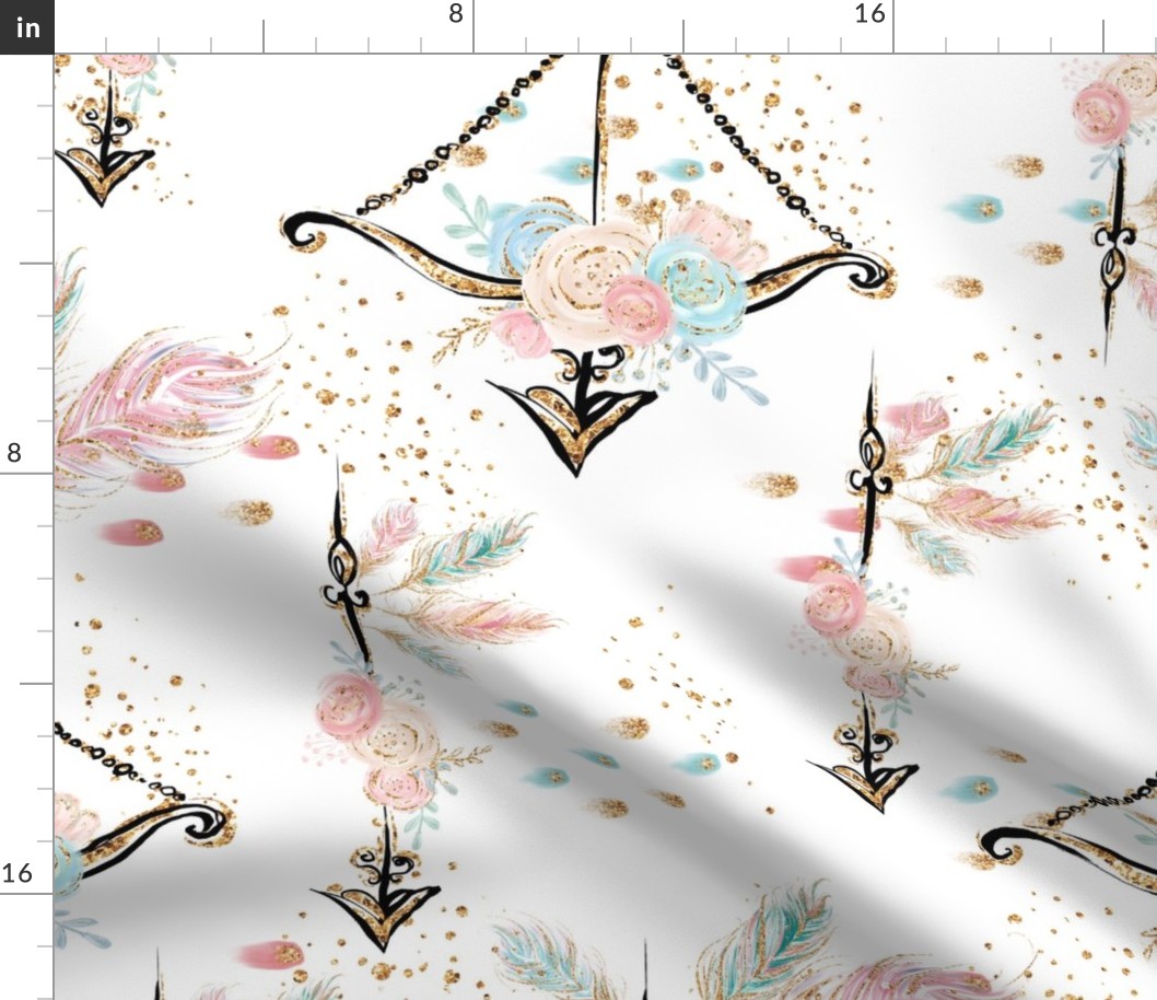 Boho Floral Arrows Rotated