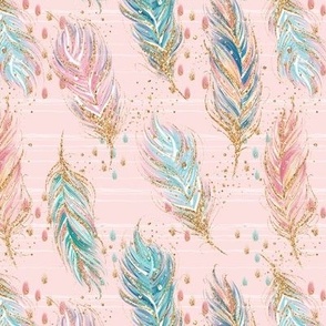 Pink Woodland Feathers