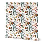 autumn bike ride - white, large, 90 degree rotated