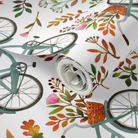 autumn bike ride - white, large, 90 degree rotated