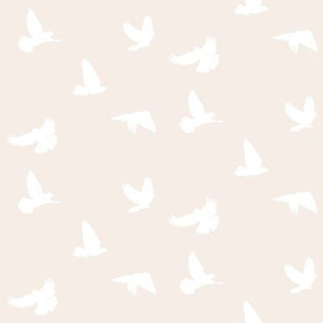 Doves in Flight, Ivory Cream