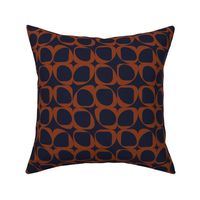 Geometric Pattern II - Navy and Rust 