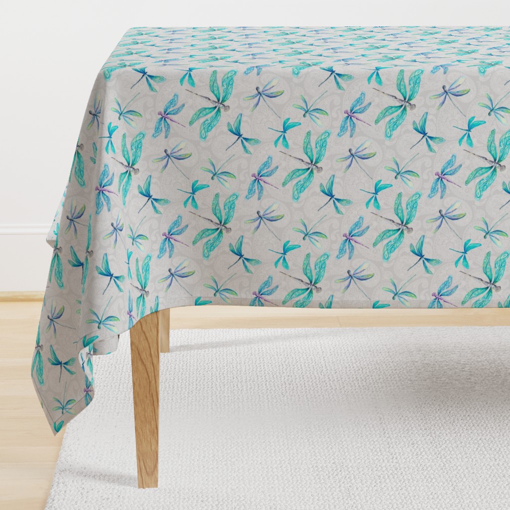 Dragonflies On Paisley - Medium