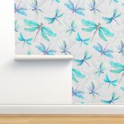 Dragonflies On Paisley - Medium