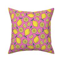 Lemon Citrus on Bright Pink