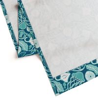 Sea Life - Navy Blue & Aqua