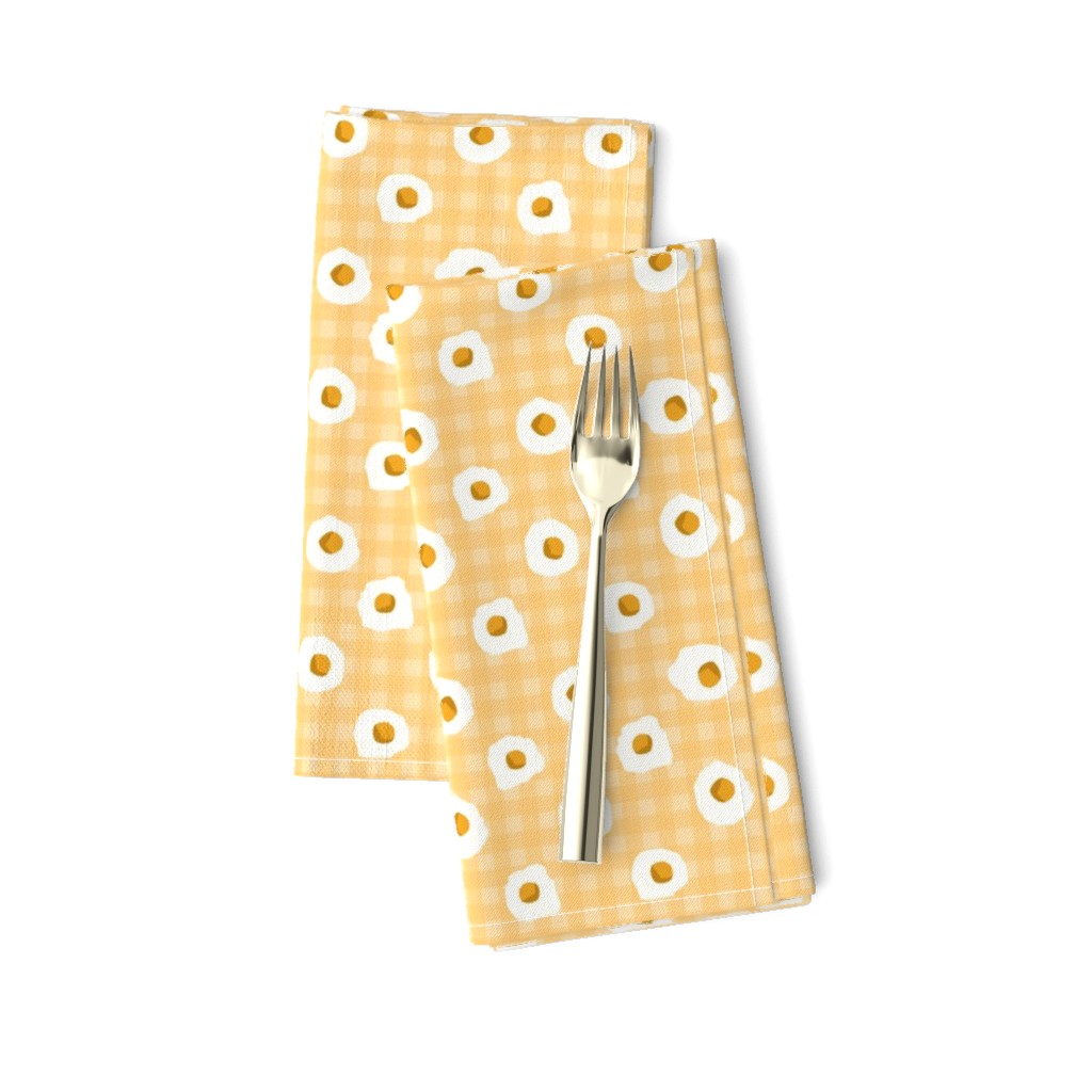 eggs breakfast food fabric yellow