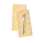 eggs breakfast food fabric yellow