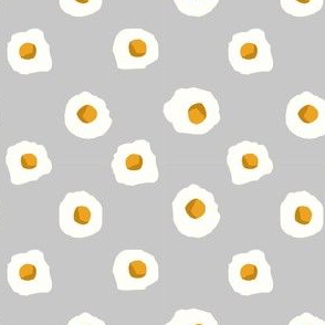 eggs breakfast food fabric grey