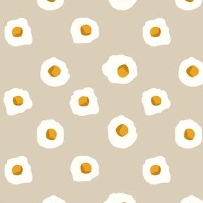 eggs breakfast food fabric tan