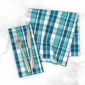 Dockside Plaid - Navy Aqua 