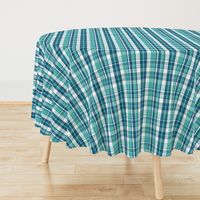 Dockside Plaid - Navy Aqua 