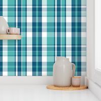 Dockside Plaid - Navy Aqua 