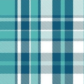 Dockside Plaid - Navy Aqua 