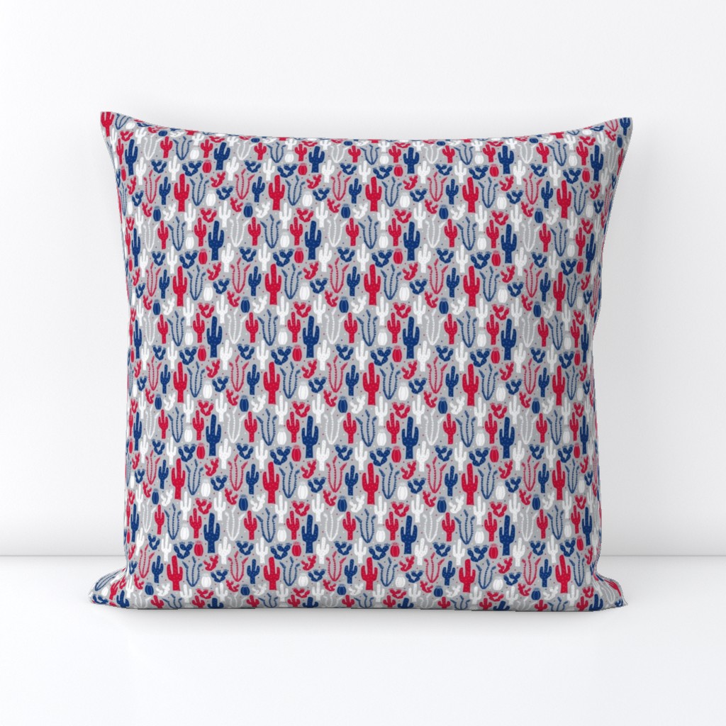 Arizona Backyard (Red, White and Blue on Silver Extra Small)