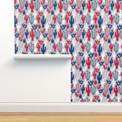 Arizona Backyard (Red, White and Blue on Silver Extra Small)