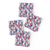 Arizona Backyard (Red, White and Blue on Silver Extra Small)