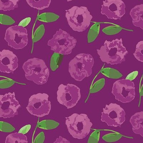 Watercolor Floral - Purple