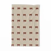 Hereford Cattle - cattle farm fabric