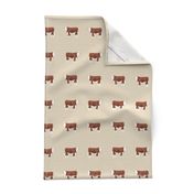 Hereford Cattle - cattle farm fabric