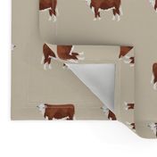 Hereford Cattle - cattle farm fabric