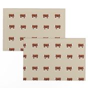 Hereford Cattle - cattle farm fabric