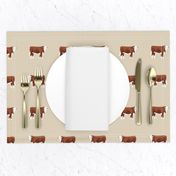 Hereford Cattle - cattle farm fabric